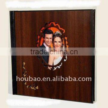 wooden album wedding studio with Wedding dress