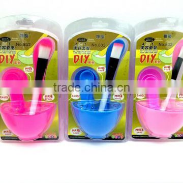 Hot sale 4 in 1 DIY Facial Mask Mixing Bowl Spoon Tools Set/facial mask bowl set