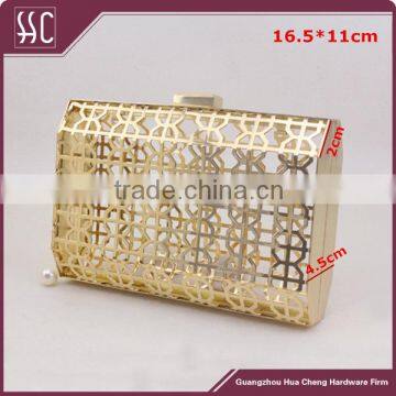 2016 metal gold clutch purse hardware frame