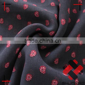 polyester snowflake dot printing chiffon fabric