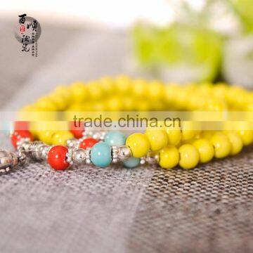 2016 new type women handmade ceramic beads bracelets