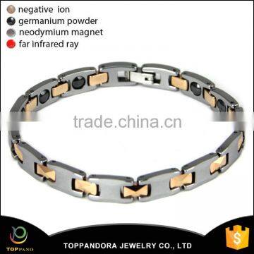 Unisex Tungsten Steel Bracelet with Energy Magnetic Hematite Bracelet for Mens Womens and Lovers