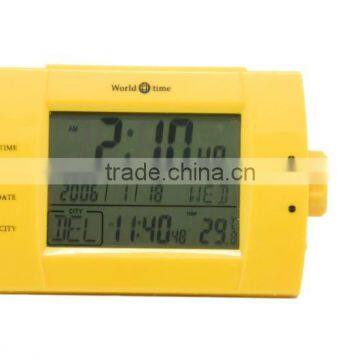 digital world time clock with weather station