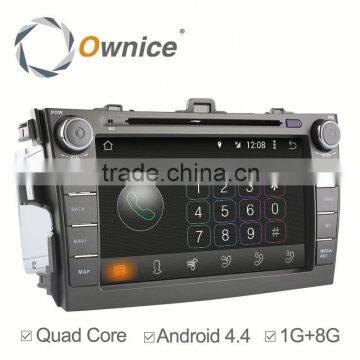 Newest Cortex A9 Android 4.4 up to android 5.1 car Stereo for corolla 2007-2011 support 3G Hotspot