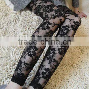 2015 hot sale lace rose new style leggings wholesale