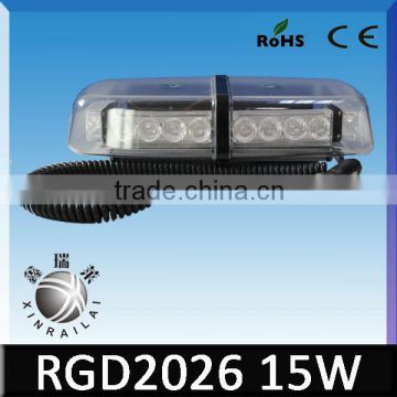 Blue Led Emergency Lights RGD2026 15W Vehicle Warning Light Bar