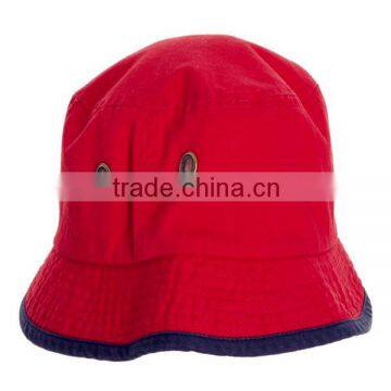 100% cotton bucket hat / two tone brim fisherman bucket hat