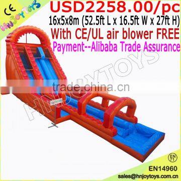 Dual Lane 27' Roaring River Inflatable Water Slide with Slip N Slide