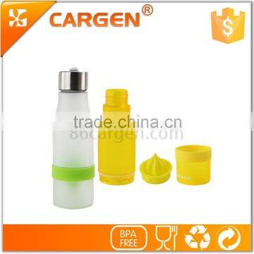 Stylish 500ml tritan frosted fruit infuser water bottle