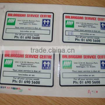 promotional car sticker pvc sticker pvc label printing