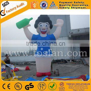 Durable Inflatable Sarah With Beer Bottle F8014