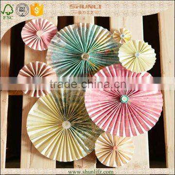 home decor hanging folding DIY Paper Pinwheel backdrop