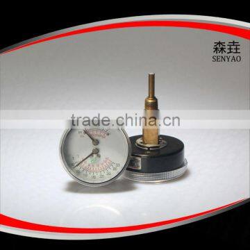 Temperature and pressure gauge back connection