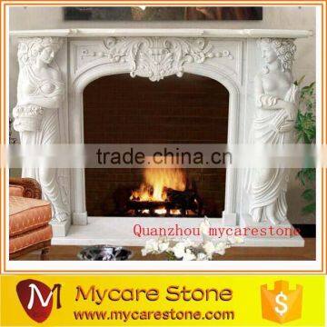 Customized hot sale good quality white fireplace