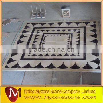 Waterjet flooring decor natural medallion marble floor pics