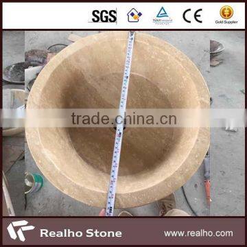 Beige Travertine Free Standing Hand Basin photo-3