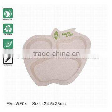 FDA SGS audited food grade natural wheat fiber dishes plates trays