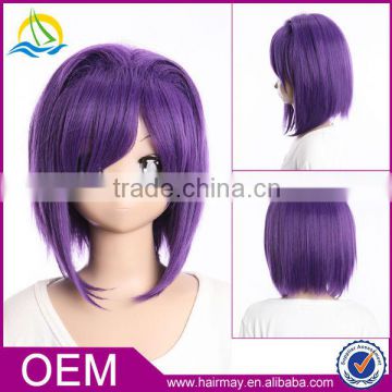 New product good quality CLANNAD Fujibayashi Ryou male purple cosplay wig