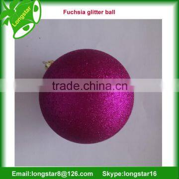 Fuchsia Glitter Christmas Ornament
