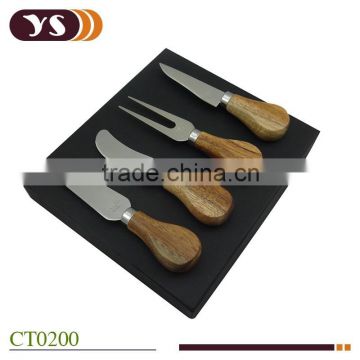 wholesale Acacia wood cheese knife set