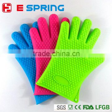 Kitchen Heat Resistant Silicone Glove Oven Pot Holder BBQ Baking Cooking Mitts