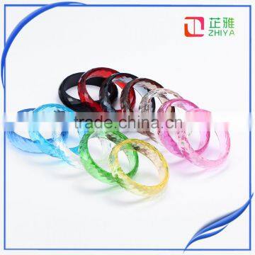 Stock!12pcs per box mix color clear high-bright plastic resin bangle for women