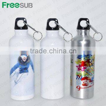 500ml Sublimation Silver and White Aluminium Sport Water Bottle