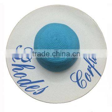 Promotion Ladies Floppy Straw Beach Hats,custom Ladies Hats, Ladies Printed Logo on Brim Beach Hats (SU-SH3366) photo-3