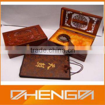 Hot!!! Customized China High Standard Matte Lacquer Engrave Wooden Precious Tea Box (ZDW13-021)