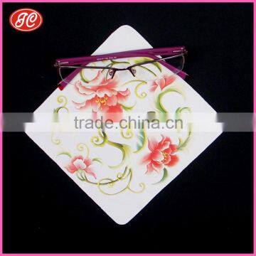 tecidos importados da china logo printed microfiber lens cleaning cloth