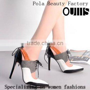2016 The lastes design lace-up pointed toe high heel sandals PF4403