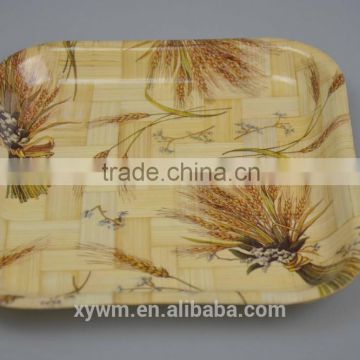 Woven Bamboo Salad tray and plate with patters