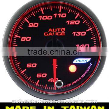 60mm white&amber LED water temp gauge with angel ring / smoke lens with warning and peak recall