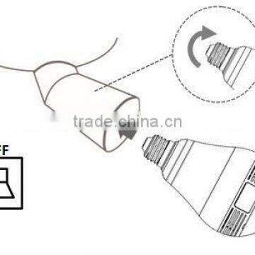 WiFi Fisheye Cloud Smart Bulb Light Camera With Two-way Audio and 128G Recording Feature photo-5