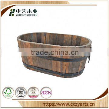 Newly Designed China Factory Lovely Wooden Barrel Bathtub photo-3