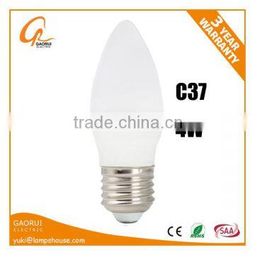 4W candle-light led bulbs 85-265v 5700k cool white material alu and pc