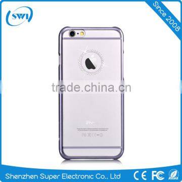 Electroplating Transparent Crystal Bling Diamonds Jewelry PC Phone Cover Case Skin For IPhone 6 6S Plus photo-3