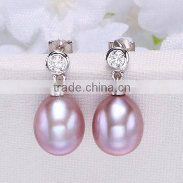 9mm AAA 925 Silver Genuine Natural Real Pearl Earring photo-2
