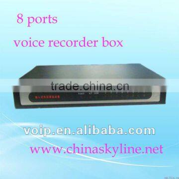 Hot!RJ45,8 line voice recorder/voice logger/voice detector
