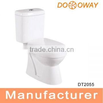 Chaozhou Sanitary ware Export ceramics p trap washdown 2 pc toilet DT2055