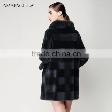 Hot Sale Real Natural Cashmere Fur Coat for Winter Overcoat photo-3