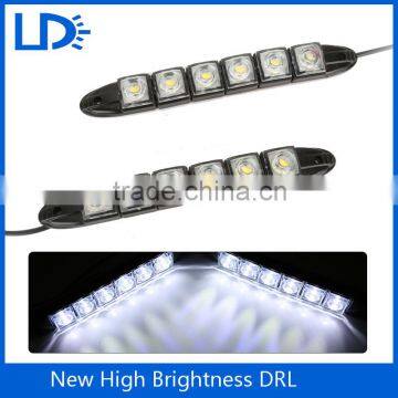 Car COB DRL Driving Fog Light 6 LED Auto Flexible Daytime Running Light