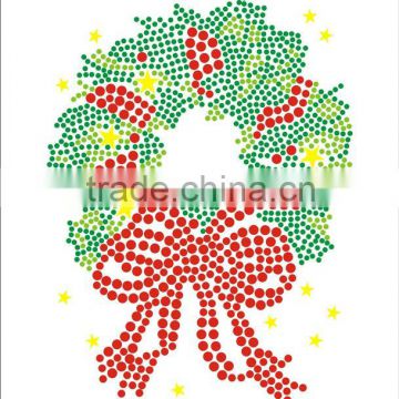 hot-fix wreath rhinestons motif