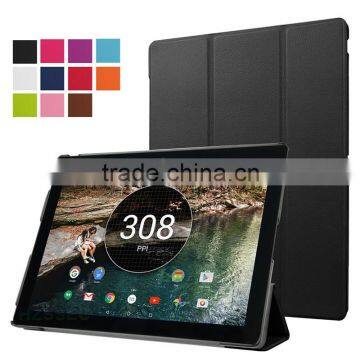 Luxury black pu leather case with stand function for Google pixel C slim light weight folio case