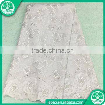 2016 New Arrival Net Embroidery Fabric Design Africa Guipure Lace Fabric With Beads photo-2