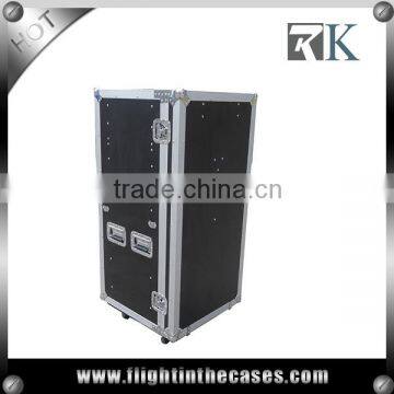 Portable 8 Drawer Flight Case with Wheels and Side Table