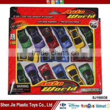 15pcs metal mini car 1/64 hot wheels sliding die cast cars for kids