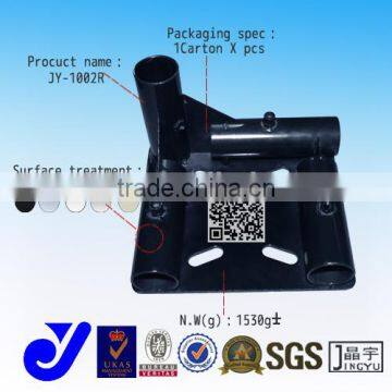 JY-1002R|4-way accessible wheel carrier|Black rack joint connector|Lean pipe metal foot cup