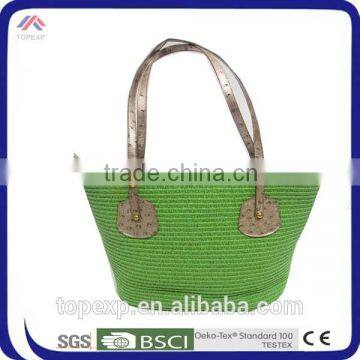 Summer Beach Bag Straw Bag Stripe Paper Straw Bag photo-6