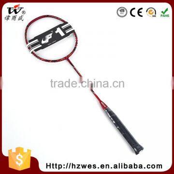 Chinese Products Wholesale Super Durability Full Carbon Portable Playground Round Head Badminton Graphite Racquet
